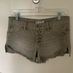 free people denim shorts